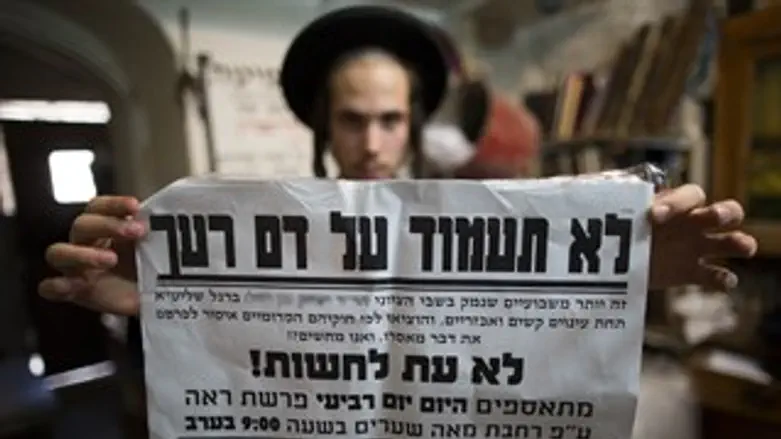 מפגינים נגד המעצר