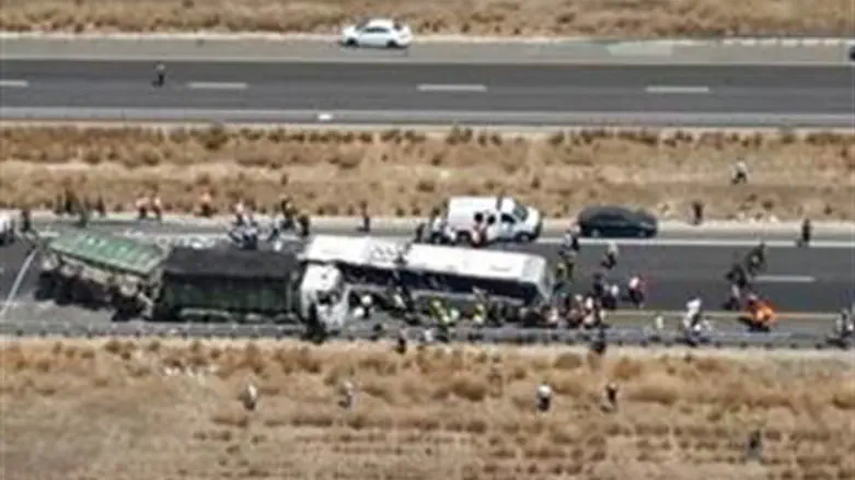 На месте ДТП у развязки Сорек