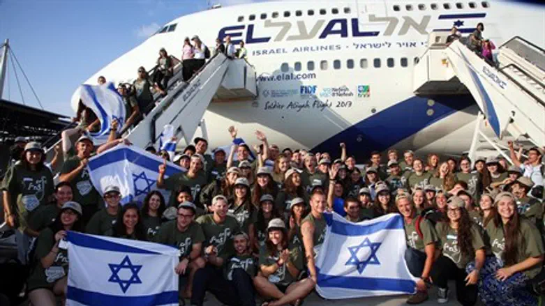 Soldiers arriving to make Aliyah (file)