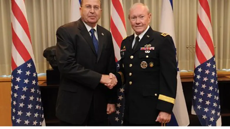Defense Minister Mosshe Yaalon meets US Gener