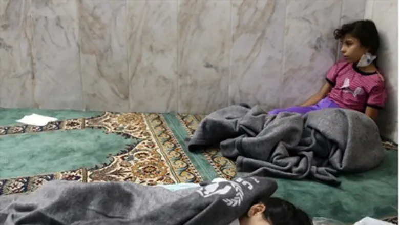 Girls who survived alleged gas attack
