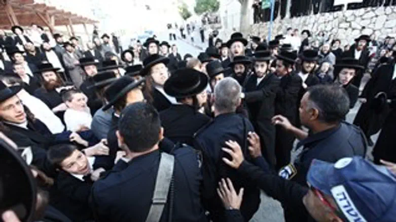 הפגנת חרדים בבית שמש