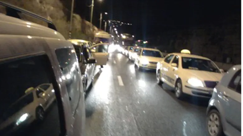 This evening's traffic jam along Route 1