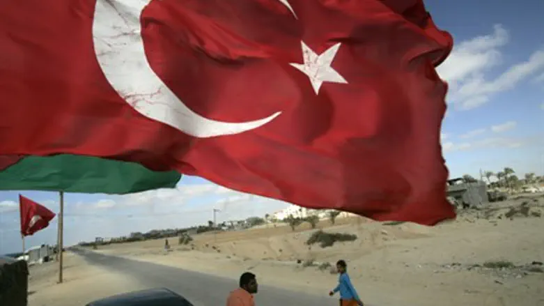Turkish flag flies in Gaza