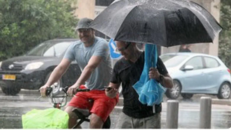 גשם בתל אביב