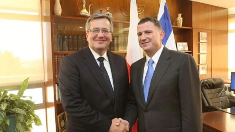 נשיא פולין עם אדלשטיין