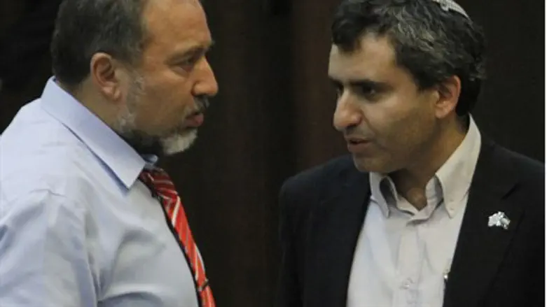 Авигдор Либерман и Зеэв Элькин