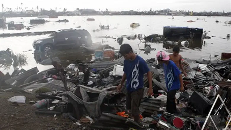 Aftermath of typhoon in the Philippines