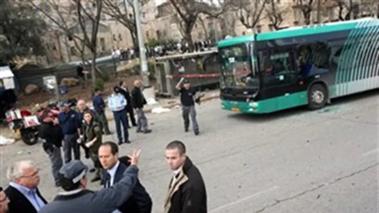 זירת הפיגוע בבנייני האומה