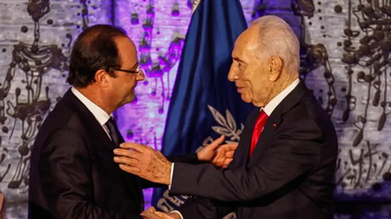 שמעון פרס ופרנסואה הולנד