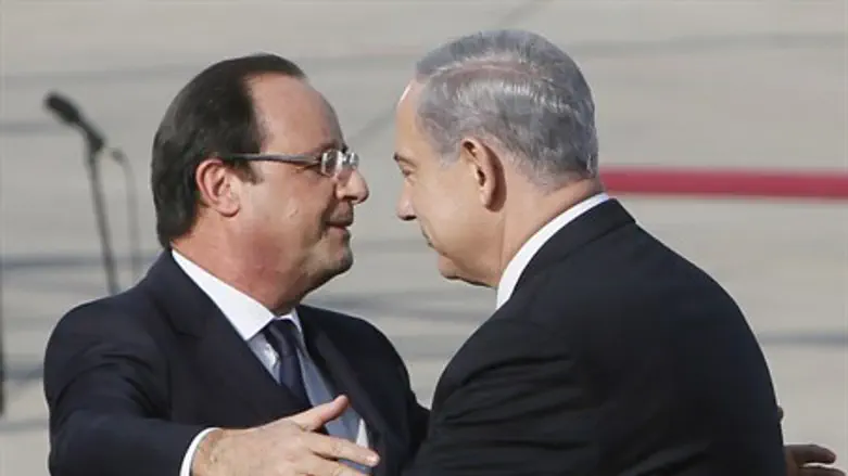 Биньямин Нетаньяху и Франсуа Олланд