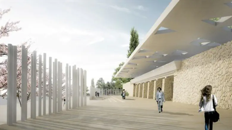 מתחם הכניסה החדש. הדמיה