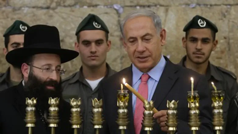 נתניהו כותל חנוכה 