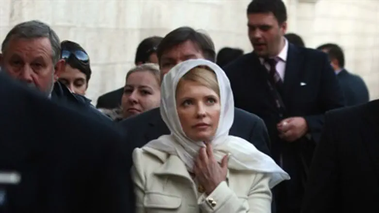 במוקד ההפגנות. טימושנקו