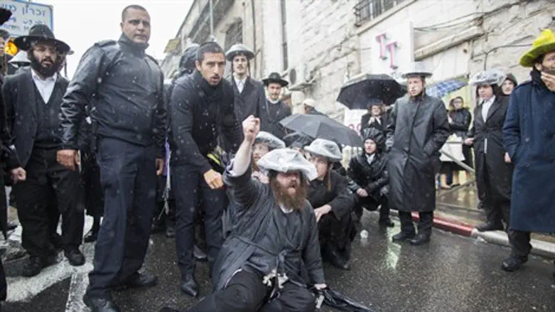 הפגנת החרדים בירושלים.