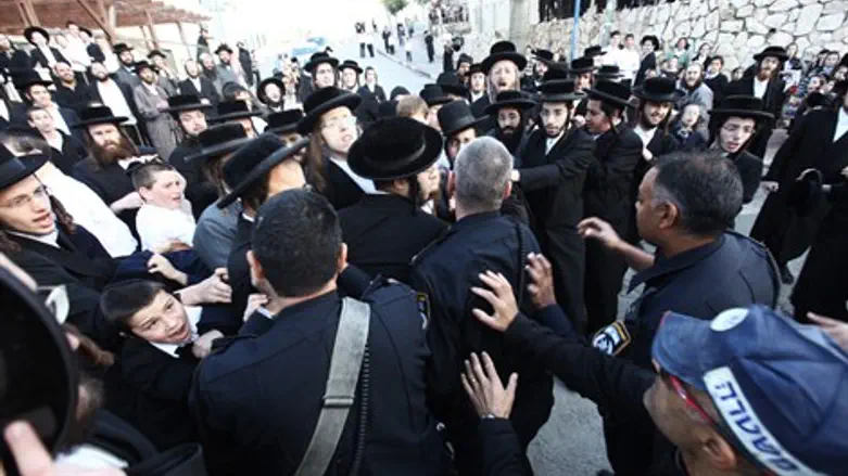 הפגנת חרדים . ארכיון