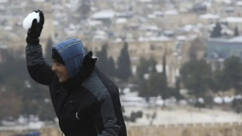 Snow in Jerusalem (illustration)