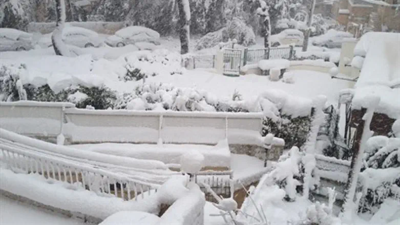 שלג בירושלים, הבוקר