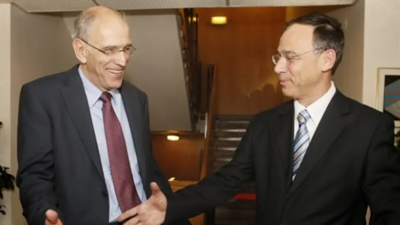 שי ניצן ומשה לדור בטקס חילופי פרקליט המדינה