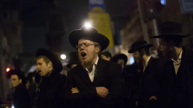 Hareidi protest against IDF enlistment