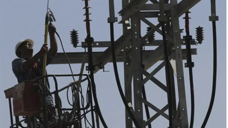 Electric company worker