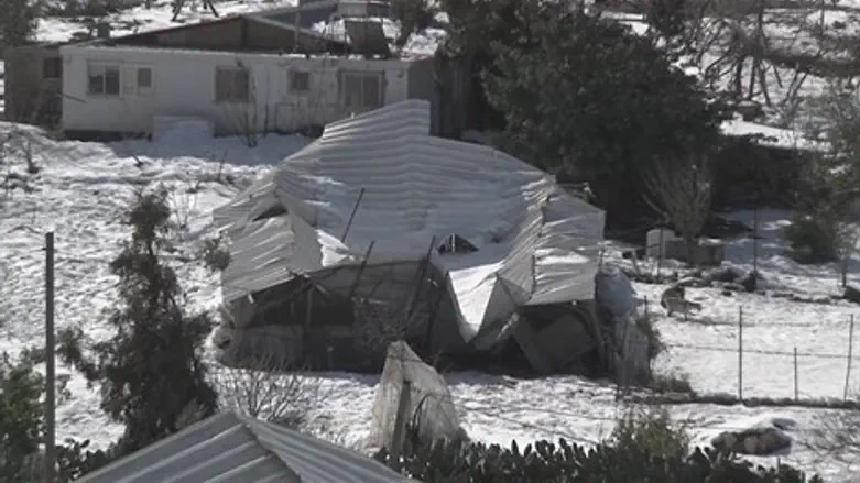 מנזקי הסופה באיתמר