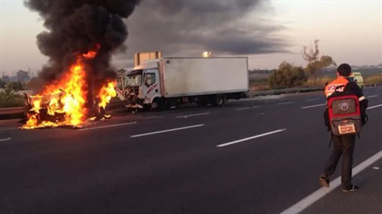תאונת הדרכים הבוקר בכביש 5