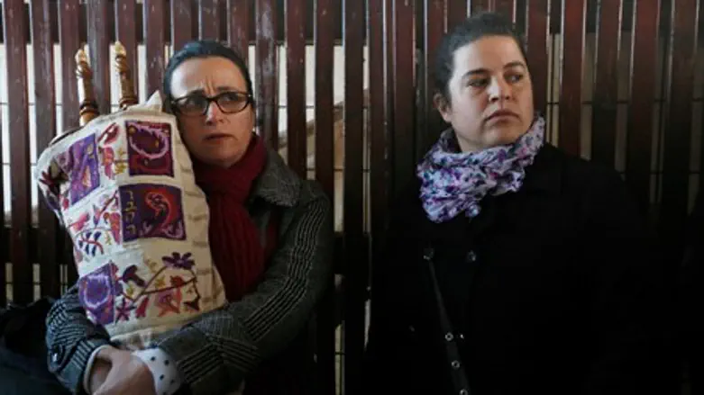 Activists with Torah scroll