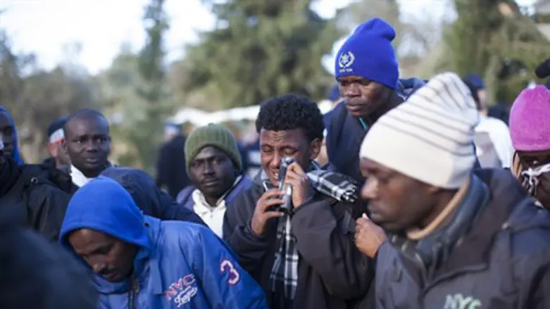 הפגנת מסתננים. ארכיון