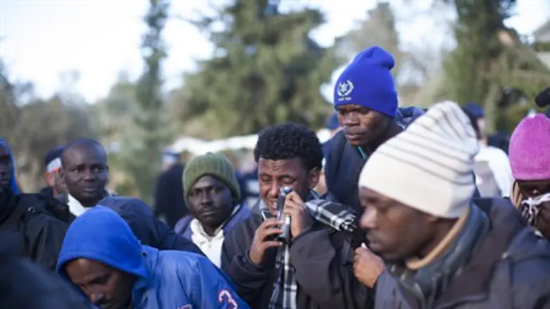 Африканские нелегалы. Иллюстрация