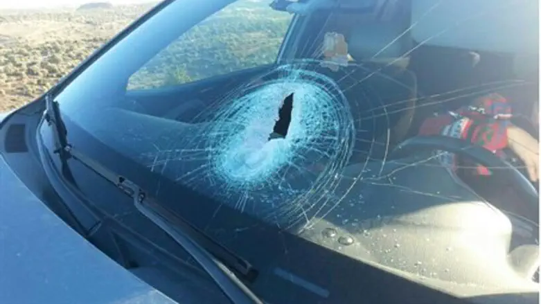 The shattered windshield