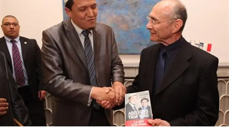 Uzi Landau with Imam Chalgoumi