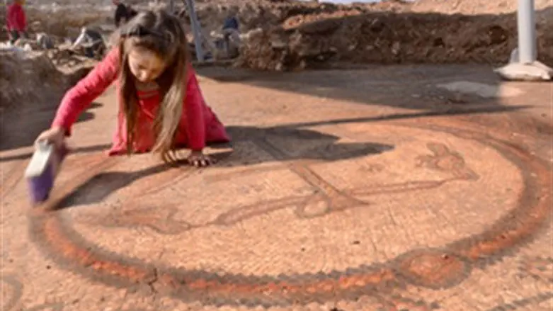 Mosaic at uncovered church