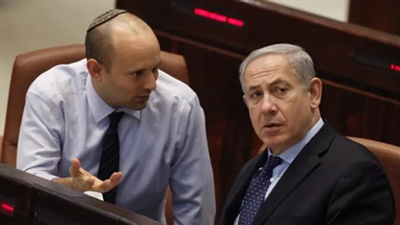 Naftali Bennett and Binyamin Netanyahu