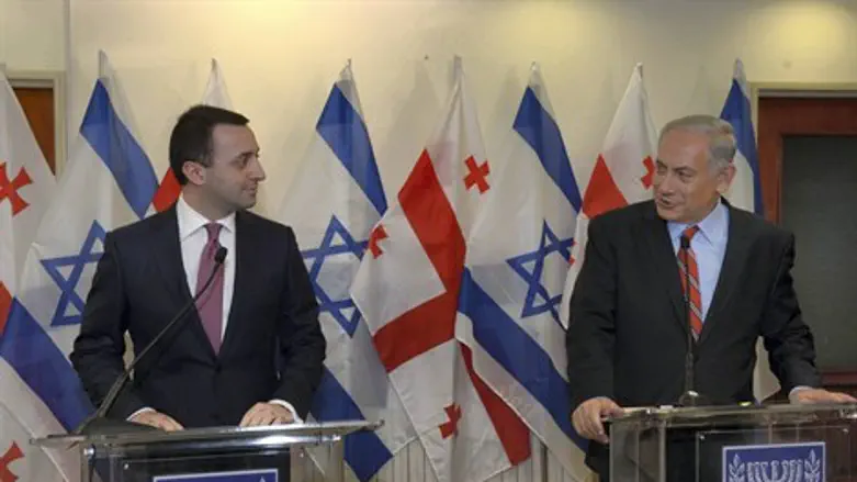 נתניהו וראש ממשלת גיאורגיה