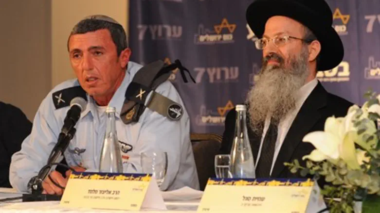 הרב מלמד והרב פרץ בכנס ירושלים