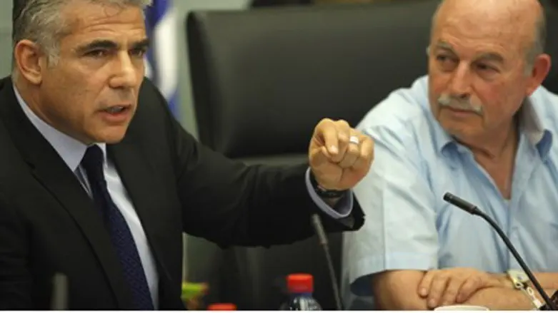 Yair Lapid and Nissan Slomiansky