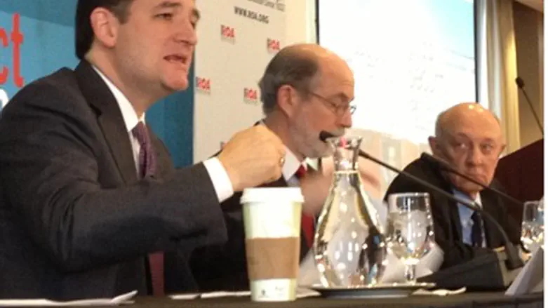 Left to right: Senator Ted Cruz (Re-TX), Frank Gaffney, Former CIA Director James Woolsey