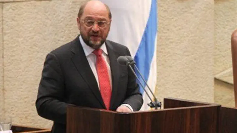 מרטין שולץ בנאומו בכנסת