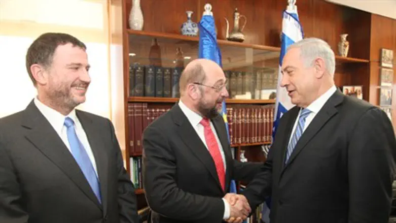 Edelstein, Schulz and Netanyahu