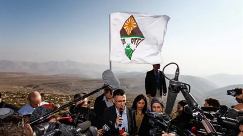 Sa'ar rallies for Jordan Valley (file)