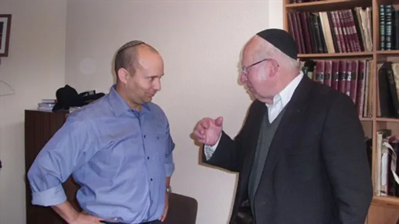 נפתלי בנט עם הרב ליכטינשטיין