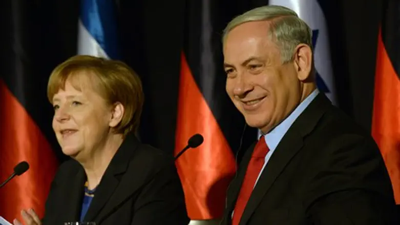 מרקל ונתניהו במסיבת העיתונאים