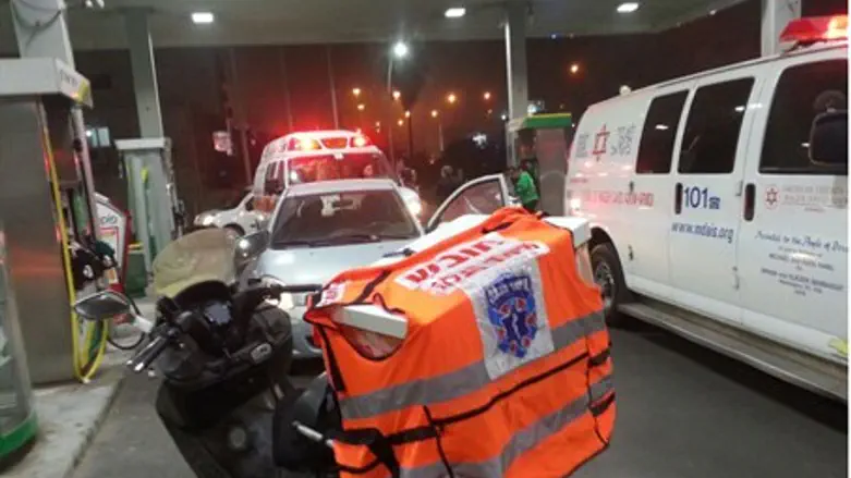 The scene of the stabbing attack 