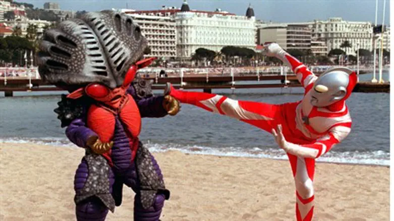 Japanese superhero Ultraman fights Alien Benz