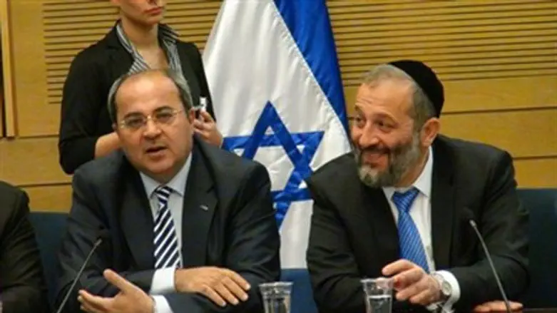 MKs Aryeh Deri and Ahmed Tibi