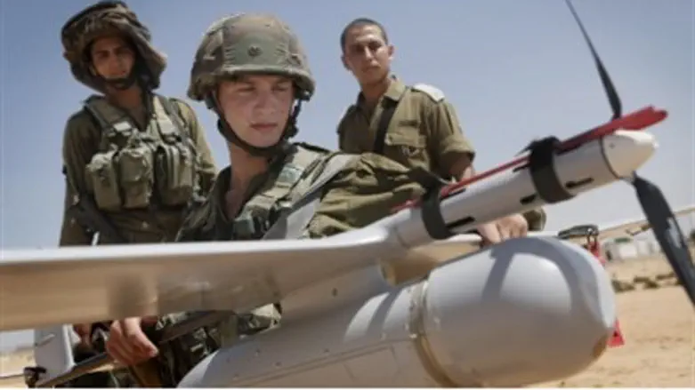 Sky Rider UAV being launched.