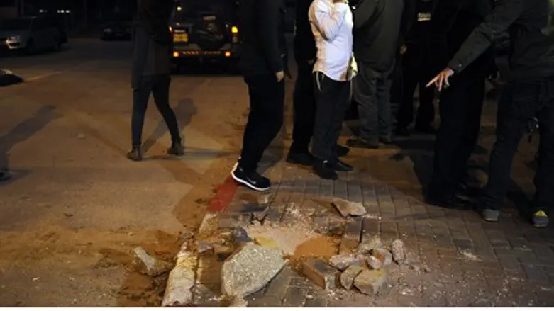 Site of rocket attack