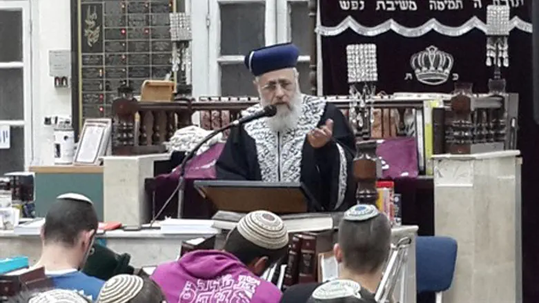 הרב יוסף בישיבת יפו. אמש