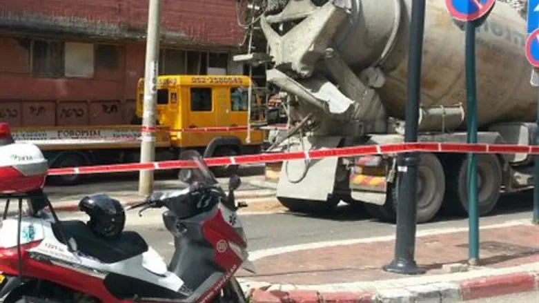 זירת התאונה. הבוקר